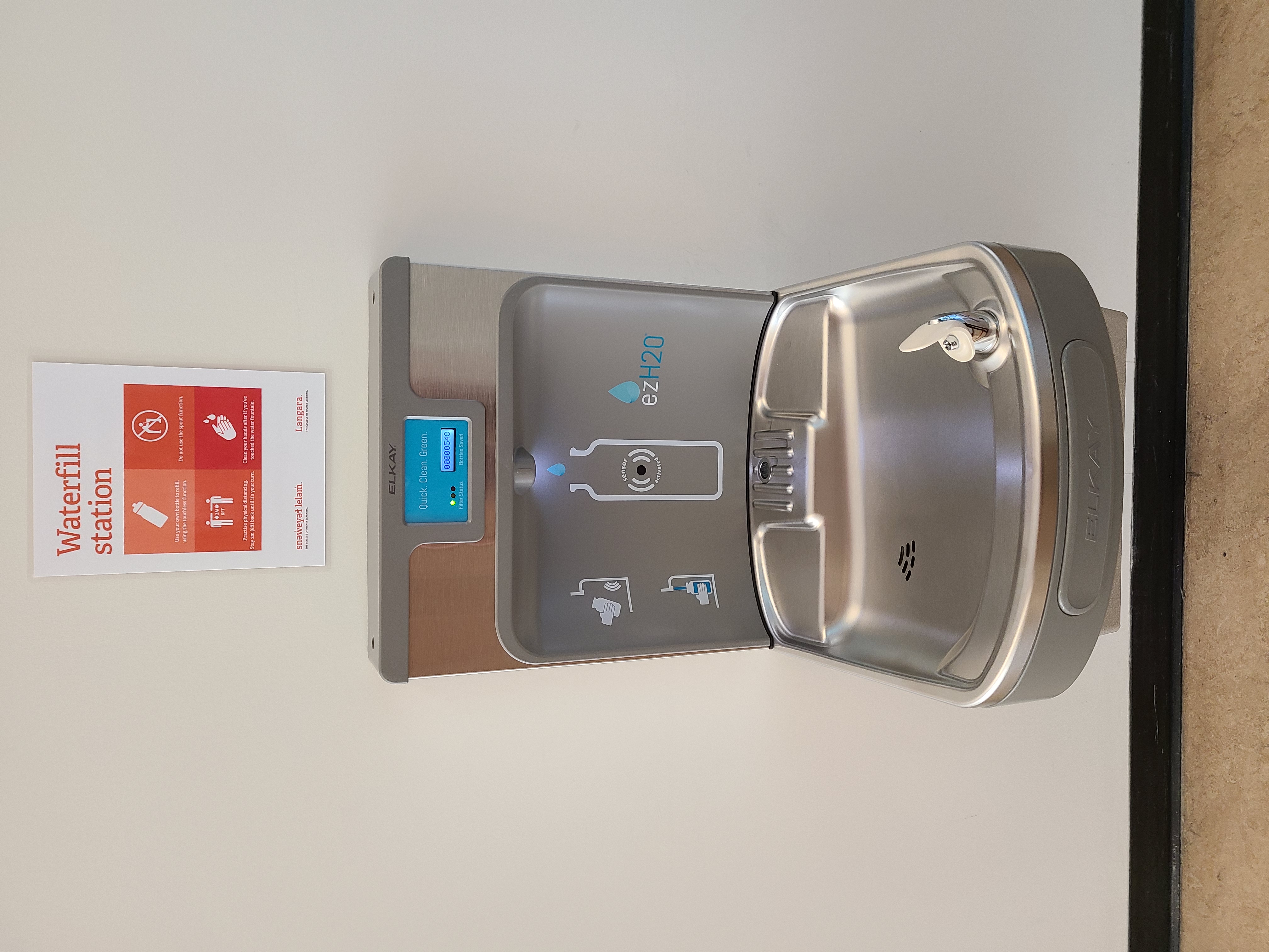 waterfill station for refillable bottles