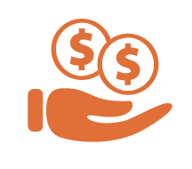 hand holding coins