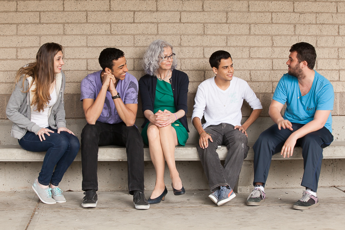 Dean Margaret Heldman with students from the Science Without Borders Program