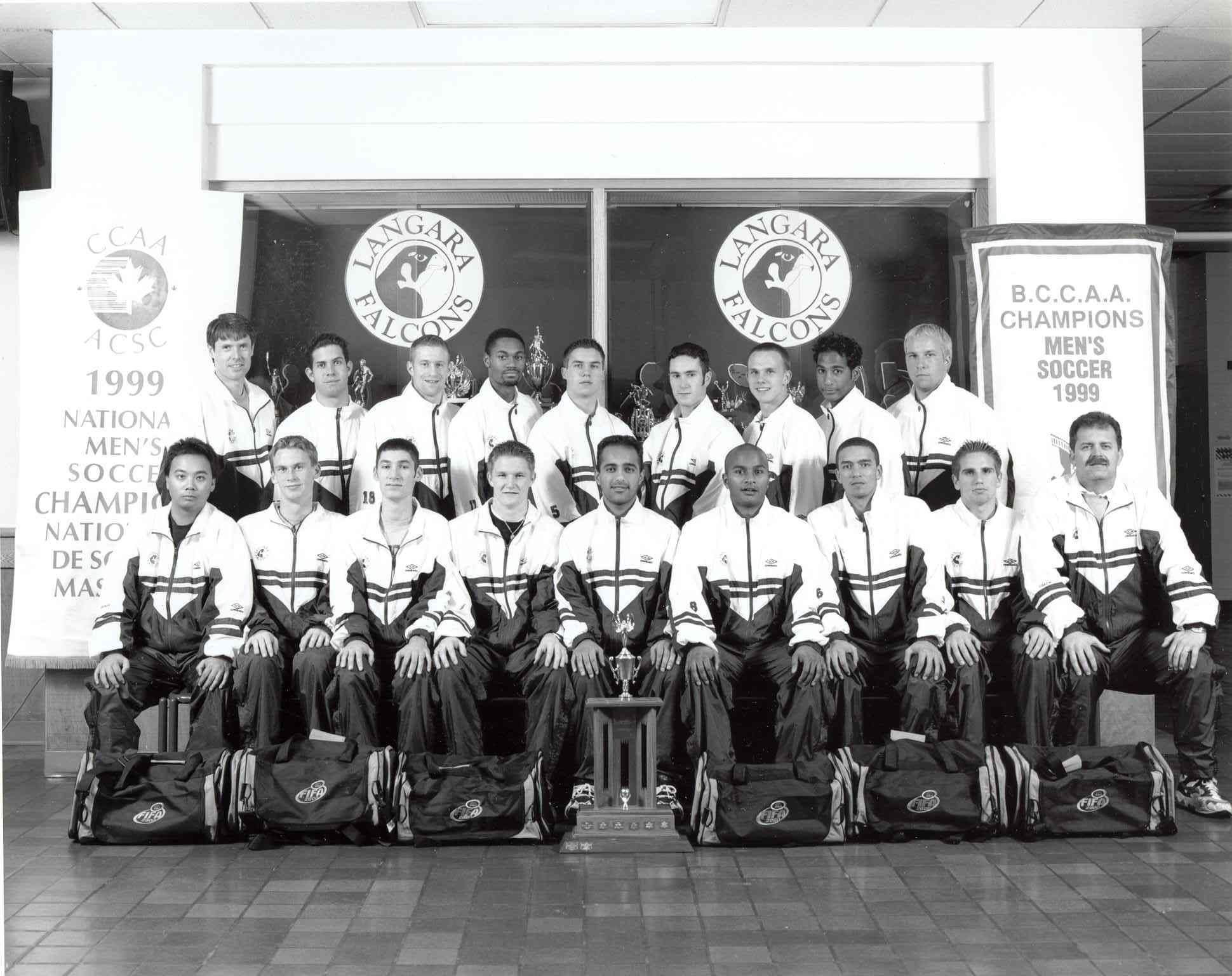 Falcons 1999 Men's Soccer championship team.