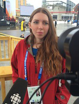 Journalism graduate AudreyMcKinnon with the CBC